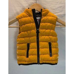 Appaman Kids Yellow‎ Navy Hooded Puffer Vest Size 2T